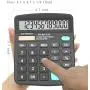 Calculator, BESTWYA Dual Power Handheld Desk Calculator with 12 Digit Large LCD Display Big Sensitive Button (1 Black & 1 Silver)