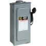 Square D by Schneider Electric D322NRB 60-Amp 240-Volt Three-Pole Outdoor General Duty Fusible Safety Switch with Neutral, Gray,Small