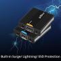 gofanco 394ft 1080p HDMI Extender Over Single CAT6 Ethernet Cable with ESD Protection, Lossless Signal, IR, Very Low Latency – Up to 394ft (120m) Long Range Balun at 1080p (Not 1080i), (HDExt120ESD)