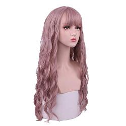 SinRain Long Curly Pink Lolita Wigs For Women Girls (2#)