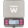 Truweigh LUX Digital Mini Scale (1000g x 0.1g, Black/Red) - Digital Kitchen Scale - Digital Travel Scale - Portable Food Scale - Meal Prep Weight Scale - Digital Gram Scale - Coffee Scale