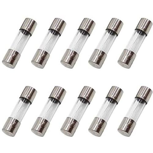 20PCS Glass Fuse Kit 20A 250V 5x20mm / 0.19 x 0.78 Inch Fast-Melting Glass Fuse