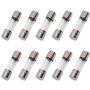 20PCS Glass Fuse Kit 20A 250V 5x20mm / 0.19 x 0.78 Inch Fast-Melting Glass Fuse