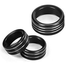 Thor-Ind AC Air Conditioner Volume Tune Knob Button Cover for Dodge Ram 1500 2500 3500 2013 2014-2018 for Dodge Challenger Charger Chrysler 300 300s 2015 2016 2017 2018 2019 2020 (Black)
