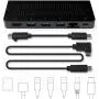 Twelve South StayGo | USB-C Hub for Type C MacBooks, Laptops and iPad Pro with included 1 meter desktop cable + stowable travel cable for Home, Office & Travel