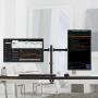 Dual LCD Monitor Aludest Fully Adjustable Desk Mount Stand Fits 2 Screens up to 27 inch, 17 lbs. Weight Capacity per Arm