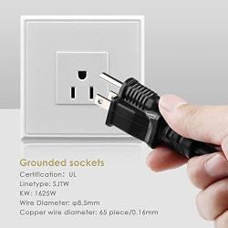 SIMBR Extension Cord Outdoor Indoor, Heavy Duty Power Cord, 3 Prong, 16AWG SJTW, UL Listed, Black (2 Pack 2 FT)