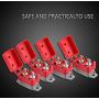 4 Pieces 40Amp 12V/24V Manual Reset Circuit Breaker with Cover Stud Bolt Type and Screw for battery chargers, trucks, buses, electric cars, car engines and automotive