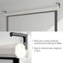 Universal Projector Screen L-Bracket Wall Hanging Mount 6 inch Adjustable Extension with Hook Manual, Spectrum and Perfect Screen Placement up to 66 lbs, 30kg (PSM001-B), Black