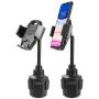 Galaxy Wireless Cup Holder Phone Mount, Height Adjustable Metal Stand Car Phone Cradle Fit for All Smartphones for iPhone 11 Pro/11 Pro Max/XR/XS/XS Max/X/8/7, Galaxy S10/S10 Plus Note 9/Note 10 Plus