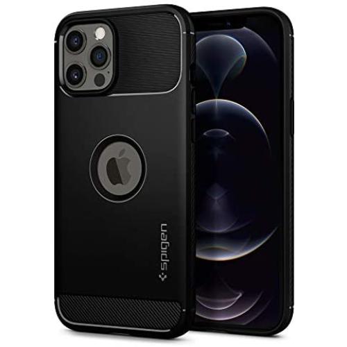 Spigen Rugged Armor Designed for iPhone 12 Pro Max Case (2020) - Matte Black