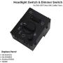 Headlight Switch Headlamp Dimmer Switch - Compatible with 2003-2006 Chevy Silverado, Suburban, Tahoe, GMC Sierra, Yukon, Cadillac Escalade - Replace D1595G, 19381535, 15194803, 1S8489