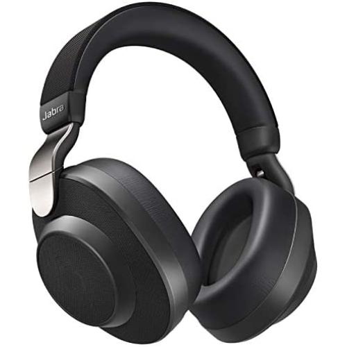 Jabra Elite 85h Wireless Noise-Canceling Headphones, Titanium Black – Over Ear Bluetooth Headphones Compatible with iPhone & Android - Built-in Microphone, Long Battery Life - Rain & Water Resistant