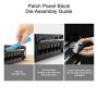 AMPCOM Industrial Series CAT6 48 Ports Patch Panel, Rack Mount - 2U, 19 inch, RJ45 Ethernet 568A 568B, 50u Gold Plated, with Rear Cable Management Bar