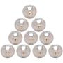 Keyed Alike Stainless Steel Disc Padlock, Same Key Open, for Self Storage, Farm, Recycle Box, Truck, 2-3/4''(70mm) (10)