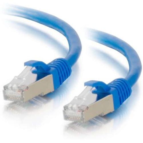C2G 00672 Cat6a Cable - Snagless Shielded Ethernet Network Patch Cable, Blue (1 Foot, 0.30 Meters)