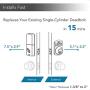 Reagle Smart Lock, Bluetooth Keypad Deadbolt, Apple HomeKit certified, works with Siri, iOS and Android - Satin Nickel