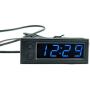 Car Temperature Clock - Car Clock 12V 3 in 1 Thermometers Voltmeter Gauge Electronic Clock LED Digital Display LCD Screen