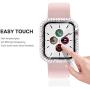 Fullife Compatible for Apple Watch Case Screen Protector 38mm, Bling Crystal Full Cover Tempered Glass Protective Case Compatible for Apple Watch Series 6/5/4/3/2/1 38mm 40mm 42mm 44mm, Clear