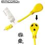 Epicord RV Power Cord Dogbone RV Power Adapter with Handle 12'' 12AWG/3 Cord (15M30F)