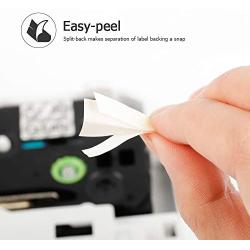 Oozmas Compatible Label Tape Replacement for TZe-231 P Touch Label Tape 12mm 0.47 Inch Laminated Black on White, Work with Brother Label Maker PTD210 PTH110 PTD400AD, 2-Pack