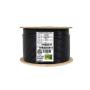 CAT6A Shielded Riser (CMR), 1000ft, F/UTP 23AWG, Solid Bare Copper, 650MHz, 10Gb, UL Certified, UL-LP Certification, Bulk Ethernet Cable Reel in Black