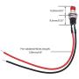 Twidec/10Pcs 1A 250V AC 2 Pins SPST Black + Red Normal Open Mini Momentary Push Button Switch with Pre-soldered Wires PBS-110-XBKR