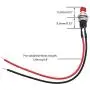 Twidec/10Pcs 1A 250V AC 2 Pins SPST Black + Red Normal Open Mini Momentary Push Button Switch with Pre-soldered Wires PBS-110-XBKR
