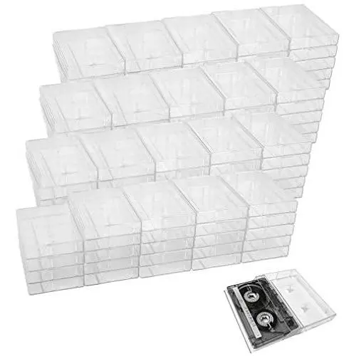 Evelots Cassette Tape Cases-Clear Plastic Storage-Audio-No Scratch/Dirt-Set/100