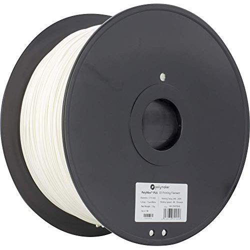 Polymaker PolyMax PLA 3D Printer Filament White (1.75mm, 3 kg). Fits Most FDM Printer