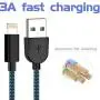 PLmuzsz MFi Certified iPhone Charger 5 Pack(3+3+6+6+10ft) High Speed Nylon Braided USB Fast Charging&Data Syncs Cord Compatible iPhone Xs/Max/XR/X/8/8Plus/7/7Plus/6S/6S Plus/SE/iPad/Nan Black&Blue