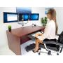 Mount-It! Triple Monitor Mount | Desk Stand with USB and Audio Ports | 3 Counter-Balanced Gas Spring Height Adjustable Arms for Three 24 27 30 32 Inch VESA Screens | C-Clamp and Grommet Bases Included Mount-It! Triple Monitor Mount | Desk Stand with USB and Audio Ports | 3 Counter-Balanced Gas Spring Height Adjustable Arms for Three 24 27 30 32 Inch VESA Screens | C-Clamp and Grommet Bases Included