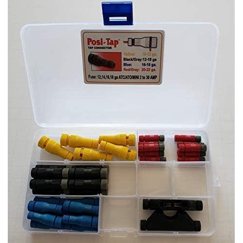 Posi-Tap Connectors Kit- Includes Taps for 22 through 10 Gauge Wires, Plus 2 Fuseholders!