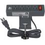 Desk Clamp Power Strip, Desktop Clamp Mount Power Outlet with 2 USB Ports, 4 AC Outlets, Mountable Desk Outlet Removable Power Plugs with 6.56ft Power Cord (Grey)