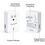 Syantek Remote Control Outlet Wireless Light Switch for Household Appliances, Expandable Remote Light Switch Kit, Up to 100 ft Range, FCC Certified, ETL Listed, White (3 Outlets + 1 Remotes) Syantek Remote Control Outlet Wireless Light Switch for Household Appliances, Expandable Remote Light Switch Kit, Up to 100 ft Range, FCC Certified, ETL Listed, White (3 Outlets + 1 Remotes)