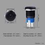 Ulincos Latching Pushbutton Switch U19C1 1NO1NC SPDT ON/Off Black Metal Shell with Red LED Suitable for 19mm 3/4'' Mounting Hole (Red)