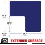 Multipurpose Office Corner Desk Pad and Computer Large Corner Desk Pad - Waterproof Office Desk Mat and Corner Desk Blotter Pad - Home Office Accessories - Durable Corner Desk Pad Protector (Blue)