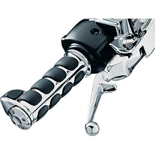 Kuryakyn 6228 Premium ISO Handlebar Grips with Standard Throttle Boss for Electronic Throttle Control: 2008-19 Harley-Davidson Motorcycles, Chrome, 1 Pair