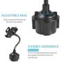 Universal Car Cup Holder Phone Mount & 360° Rotatable Cradle for Galaxy Note 8/Note9/S8/S9/S10e/S10/S10 Plus/iPhone 11 Pro Max/XS Max/XR/7/6 Plus Cup Mount