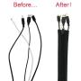 Cable Management Sleeve, 19.5 inch Cord Organizer Cable Wrap Wires Cover Sleeves Wraps Wire Hider System with Zipper for TV Computer PC Desk Home 4 Pack