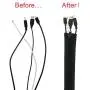 Cable Management Sleeve, 19.5 inch Cord Organizer Cable Wrap Wires Cover Sleeves Wraps Wire Hider System with Zipper for TV Computer PC Desk Home 4 Pack