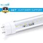Focuslux 4 Pack T8 T12 LED Bulbs 4 Foot, 18W = 40W Fluorescent, 3200Lm, 4000K, T10 Light Tube, Single or Double Ended Powered, Dual End Ballast Compatible & Bypass , UL, DLC, Clear