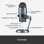 Blue Yeti Nano Professional Condenser USB Microphone with Multiple Pickup Patterns & No-Latency Monitoring for Recording and Streaming on PC & Mac - Shadow Grey