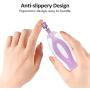 Electric Pedicure & Manicure Set Portable Nail Care Tool Box with 5 PCS Attachment for Grooming of Hands & Feet ZLiME (Purple)