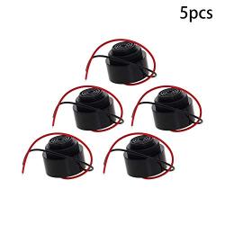 Fielect Electronic Buzzer Active Piezo Buzzer Electronic Buzzerphone Beep Tone Speaker Alarm DC 12V 90dB 5Pcs 4.3x3.3cm
