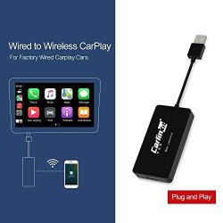 CarlinKit 2.0 Wireless CarPlay Adapter USB Dongle for Audi Volkswagen Honda Civic/Mazda CX 5 Chevrolet Toyota KIA Cars with Factory Wired CarPlay, Wired to Wireless CarPlay, iOS 14, Online Upgrade
