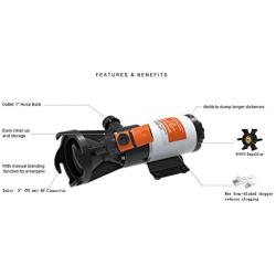 Fleurapance Quick Release Portable DC 12V RV Yacht Sewer Waste Water Sewage Pump Macerator Easily Water Cleaned