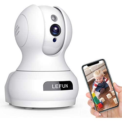 Baby Monitor WiFi Smartphone, Lefun WiFi Baby Monitor with Camera and Audio, Pet Camera with Cloud Storage Two Way Audio Remote Viewing Pan Tilt Zoom Night Vision Motion Detect for Indoor Home