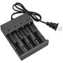 Skywolfeye 8 Pack 3.7v 5000mAh Rechargeable Battery Li-ion Button Top Battery and 4 Slot Battery Charger with 1Pcs 4000 Lumen 18650 Flashlight Zoomable, 5 Light Modes Waterproof for Camping Hiking
