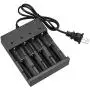 Skywolfeye 8 Pack 3.7v 5000mAh Rechargeable Battery Li-ion Button Top Battery and 4 Slot Battery Charger with 1Pcs 4000 Lumen 18650 Flashlight Zoomable, 5 Light Modes Waterproof for Camping Hiking